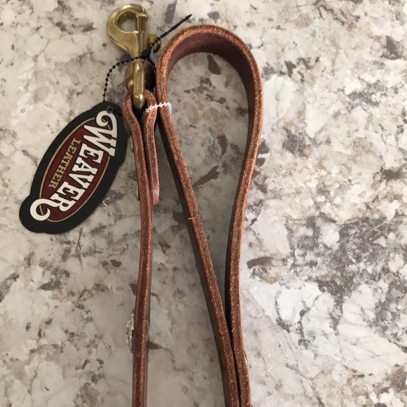 Dog Leash, 4' x 3/4"Leather, Lonestar Design - Picture 4 of 5